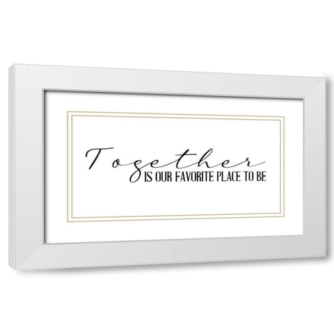 Together Is White Modern Wood Framed Art Print with Double Matting by Allen, Kimberly
