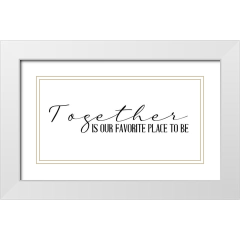 Together Is White Modern Wood Framed Art Print with Double Matting by Allen, Kimberly