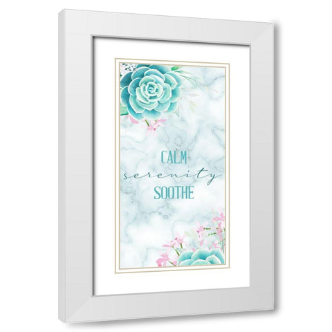 Relax Recharge 6 V2 White Modern Wood Framed Art Print with Double Matting by Allen, Kimberly