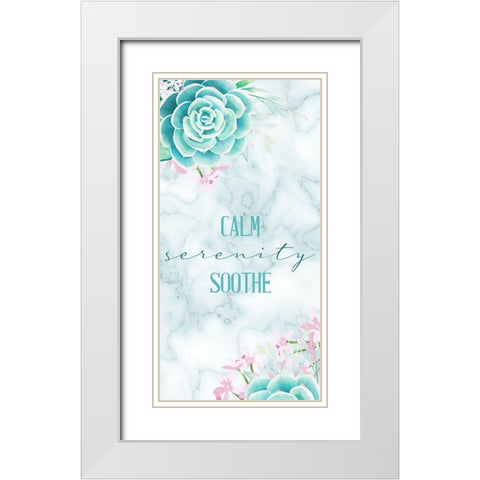 Relax Recharge 6 V2 White Modern Wood Framed Art Print with Double Matting by Allen, Kimberly
