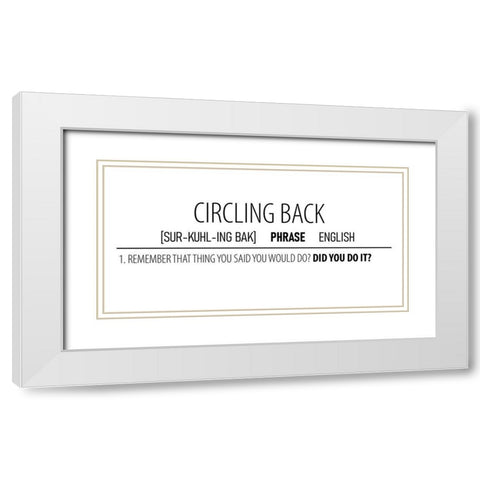 Circling Back White Modern Wood Framed Art Print with Double Matting by Allen, Kimberly
