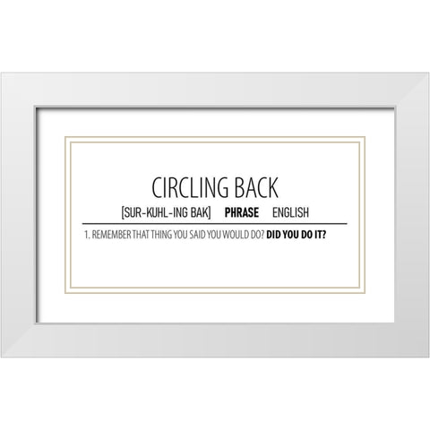 Circling Back White Modern Wood Framed Art Print with Double Matting by Allen, Kimberly