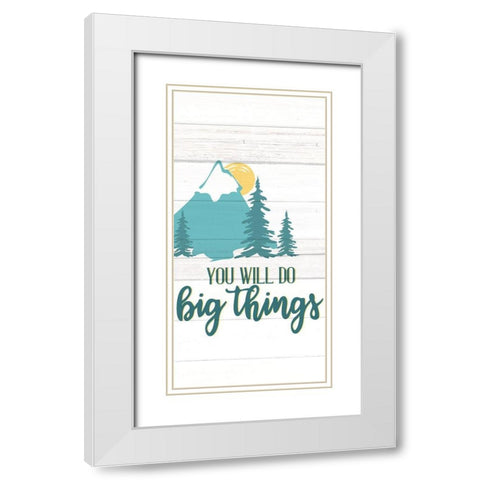 Little Man 6 White Modern Wood Framed Art Print with Double Matting by Allen, Kimberly