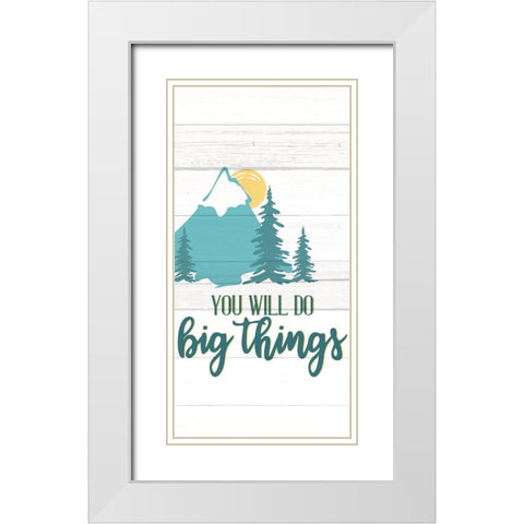 Little Man 6 White Modern Wood Framed Art Print with Double Matting by Allen, Kimberly