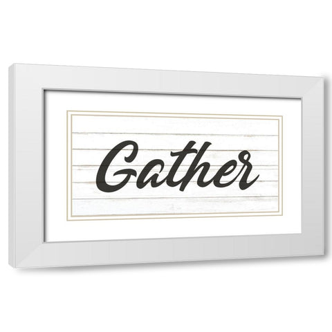 Gather White Modern Wood Framed Art Print with Double Matting by Allen, Kimberly