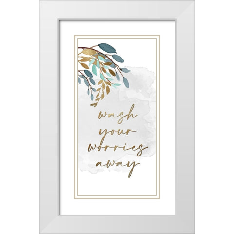 Candles and Music 1 White Modern Wood Framed Art Print with Double Matting by Allen, Kimberly
