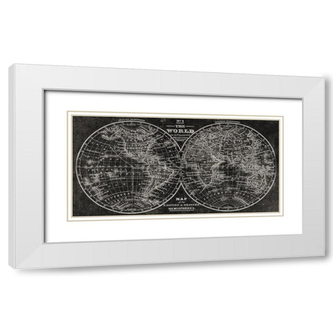 Eastern and Western Hemispheres White Modern Wood Framed Art Print with Double Matting by Allen, Kimberly