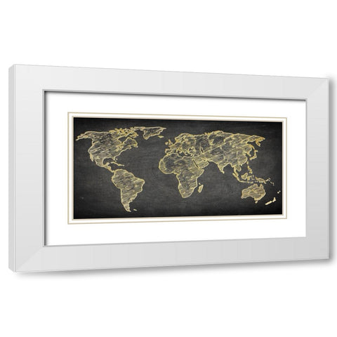 The World White Modern Wood Framed Art Print with Double Matting by Allen, Kimberly