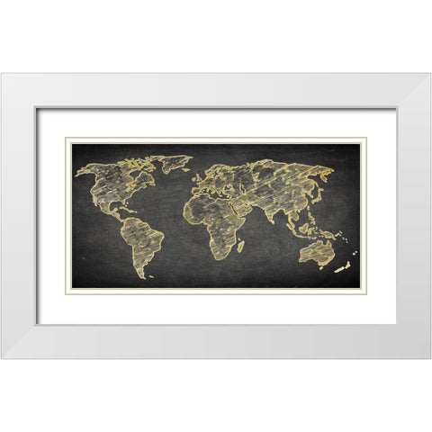 The World White Modern Wood Framed Art Print with Double Matting by Allen, Kimberly