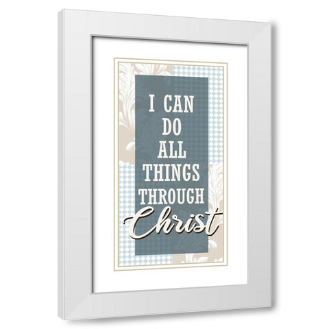 All Things 1 White Modern Wood Framed Art Print with Double Matting by Allen, Kimberly