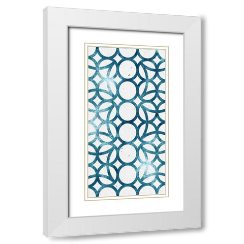Panel Blues 2 White Modern Wood Framed Art Print with Double Matting by Allen, Kimberly