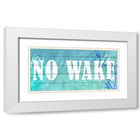 No Wake White Modern Wood Framed Art Print with Double Matting by Allen, Kimberly