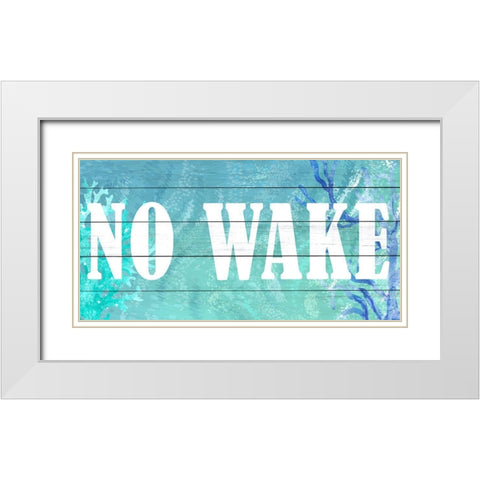 No Wake White Modern Wood Framed Art Print with Double Matting by Allen, Kimberly