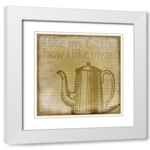 Coffee 2 White Modern Wood Framed Art Print with Double Matting by Allen, Kimberly