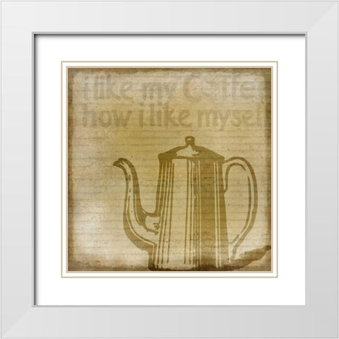 Coffee 2 White Modern Wood Framed Art Print with Double Matting by Allen, Kimberly