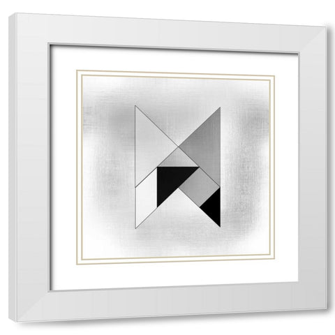 Geo 2 White Modern Wood Framed Art Print with Double Matting by Allen, Kimberly