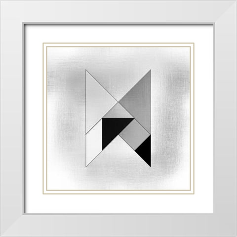 Geo 2 White Modern Wood Framed Art Print with Double Matting by Allen, Kimberly