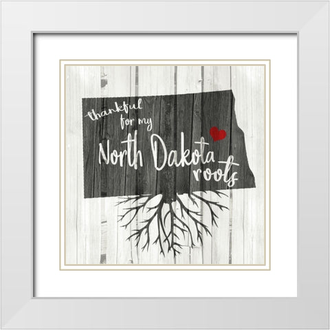 ND Roots White Modern Wood Framed Art Print with Double Matting by Kimberly, Allen