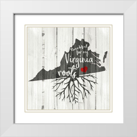 VA Roots White Modern Wood Framed Art Print with Double Matting by Kimberly, Allen
