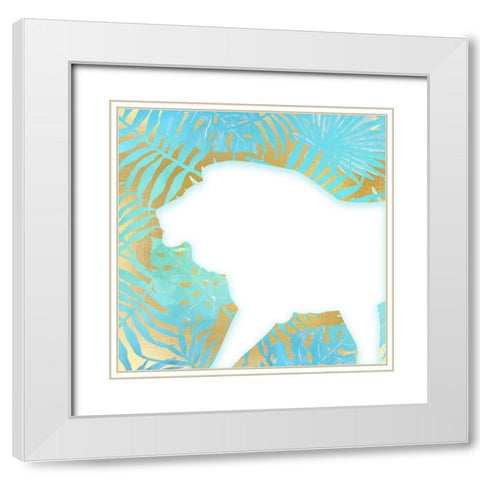 On Jungle Safari 3 White Modern Wood Framed Art Print with Double Matting by Kimberly, Allen