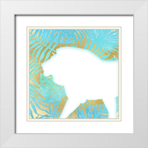 On Jungle Safari 3 White Modern Wood Framed Art Print with Double Matting by Kimberly, Allen