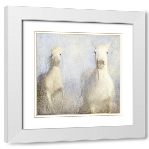 White Wild White Modern Wood Framed Art Print with Double Matting by Kimberly, Allen