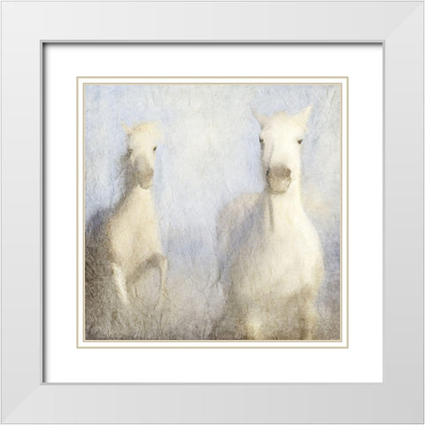 White Wild White Modern Wood Framed Art Print with Double Matting by Kimberly, Allen
