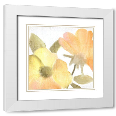 Summer Blooms 2 White Modern Wood Framed Art Print with Double Matting by Kimberly, Allen