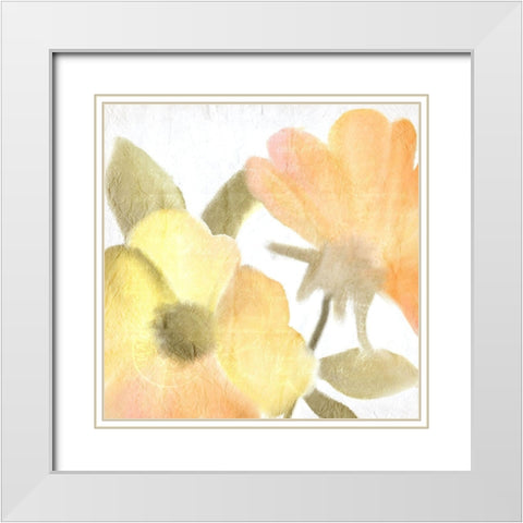 Summer Blooms 2 White Modern Wood Framed Art Print with Double Matting by Kimberly, Allen