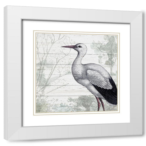 On the Shore 2 square White Modern Wood Framed Art Print with Double Matting by Kimberly, Allen