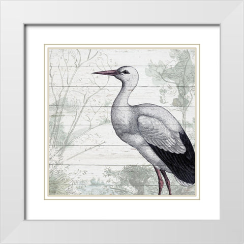 On the Shore 2 square White Modern Wood Framed Art Print with Double Matting by Kimberly, Allen