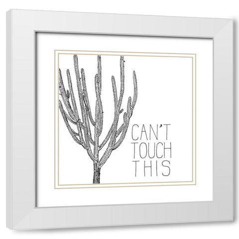 Cant Touch White Modern Wood Framed Art Print with Double Matting by Kimberly, Allen
