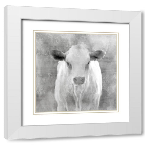 Spring Calf White Modern Wood Framed Art Print with Double Matting by Kimberly, Allen
