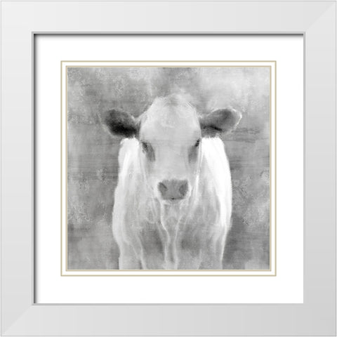 Spring Calf White Modern Wood Framed Art Print with Double Matting by Kimberly, Allen
