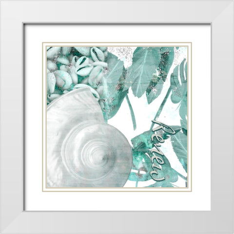 Seaside 1 White Modern Wood Framed Art Print with Double Matting by Kimberly, Allen