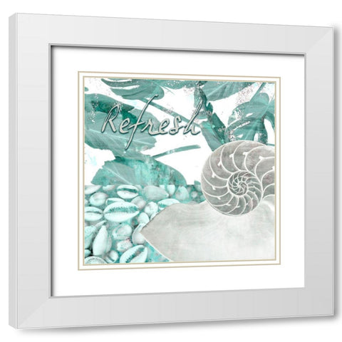 Seaside 2 White Modern Wood Framed Art Print with Double Matting by Kimberly, Allen