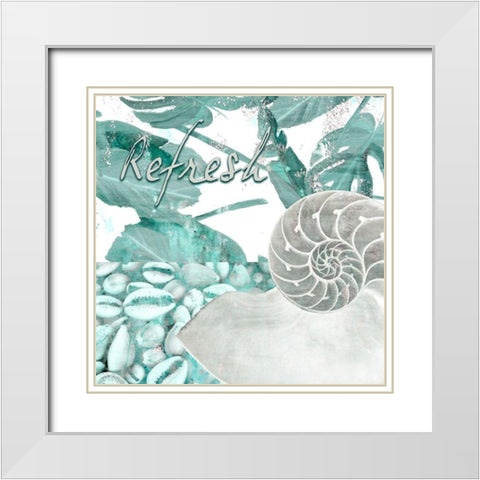 Seaside 2 White Modern Wood Framed Art Print with Double Matting by Kimberly, Allen