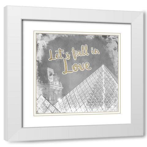 Meet Me in Paris 3 White Modern Wood Framed Art Print with Double Matting by Kimberly, Allen