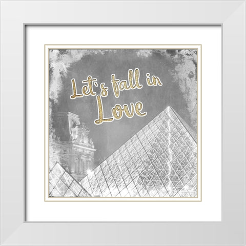 Meet Me in Paris 3 White Modern Wood Framed Art Print with Double Matting by Kimberly, Allen