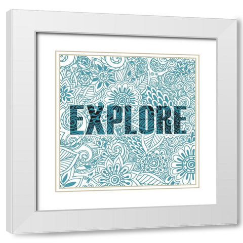 Dreaming 3 White Modern Wood Framed Art Print with Double Matting by Kimberly, Allen