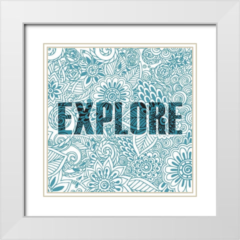 Dreaming 3 White Modern Wood Framed Art Print with Double Matting by Kimberly, Allen