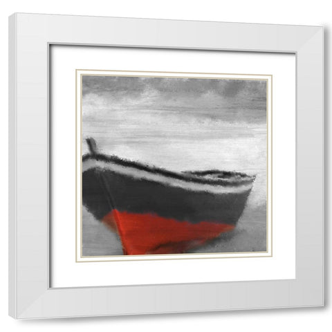 Old Red White Modern Wood Framed Art Print with Double Matting by Kimberly, Allen
