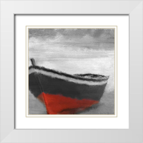 Old Red White Modern Wood Framed Art Print with Double Matting by Kimberly, Allen