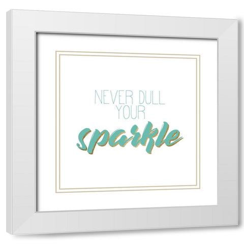 Sparkle and Shine 1 White Modern Wood Framed Art Print with Double Matting by Kimberly, Allen