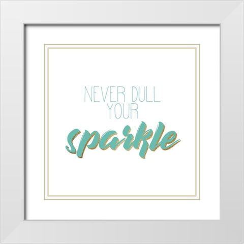 Sparkle and Shine 1 White Modern Wood Framed Art Print with Double Matting by Kimberly, Allen