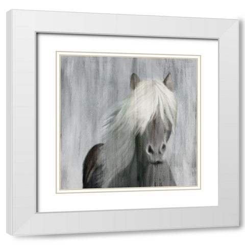White Mane White Modern Wood Framed Art Print with Double Matting by Kimberly, Allen