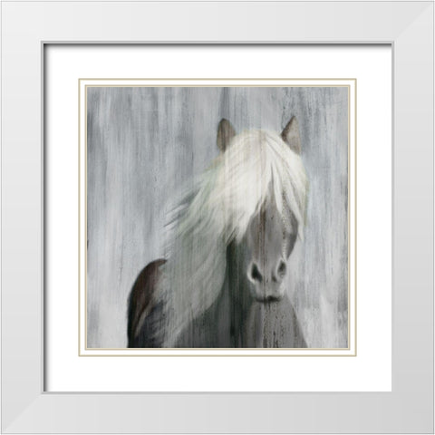 White Mane White Modern Wood Framed Art Print with Double Matting by Kimberly, Allen