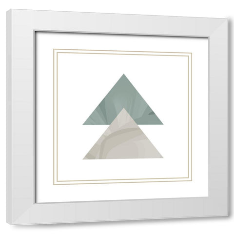 Mountains 1 White Modern Wood Framed Art Print with Double Matting by Kimberly, Allen