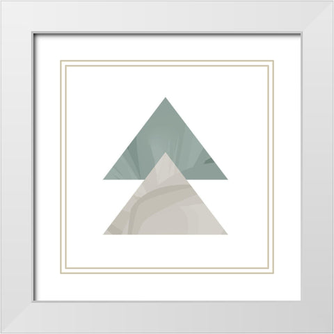 Mountains 1 White Modern Wood Framed Art Print with Double Matting by Kimberly, Allen