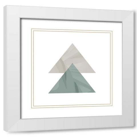 Mountains 3 White Modern Wood Framed Art Print with Double Matting by Kimberly, Allen